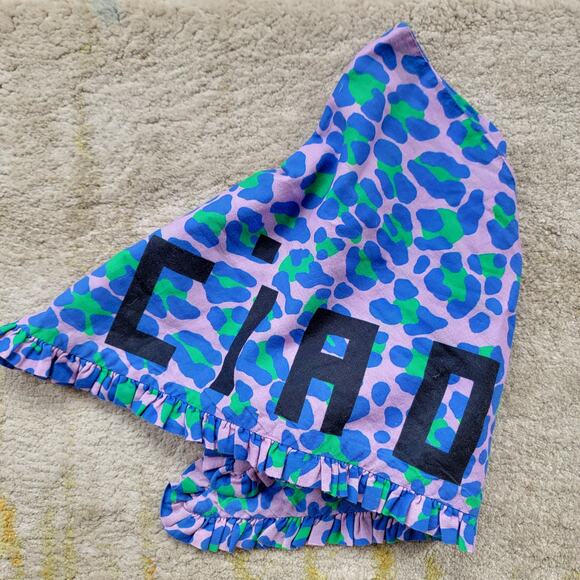 Clare V. Purple Leopard Ruffle Ciao Bandana - Picture 5 of 5